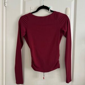 Long-Sleeve backless Women's Crew Neck Top